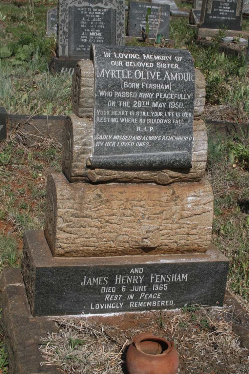 FENSHAM James Henry -1965 :: AMDUR Myrtle Olive nee FENSHAM -1950