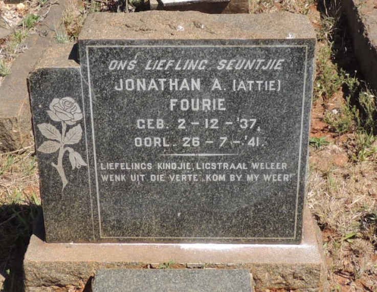 FOURIE Jonathan A. 1937-1941