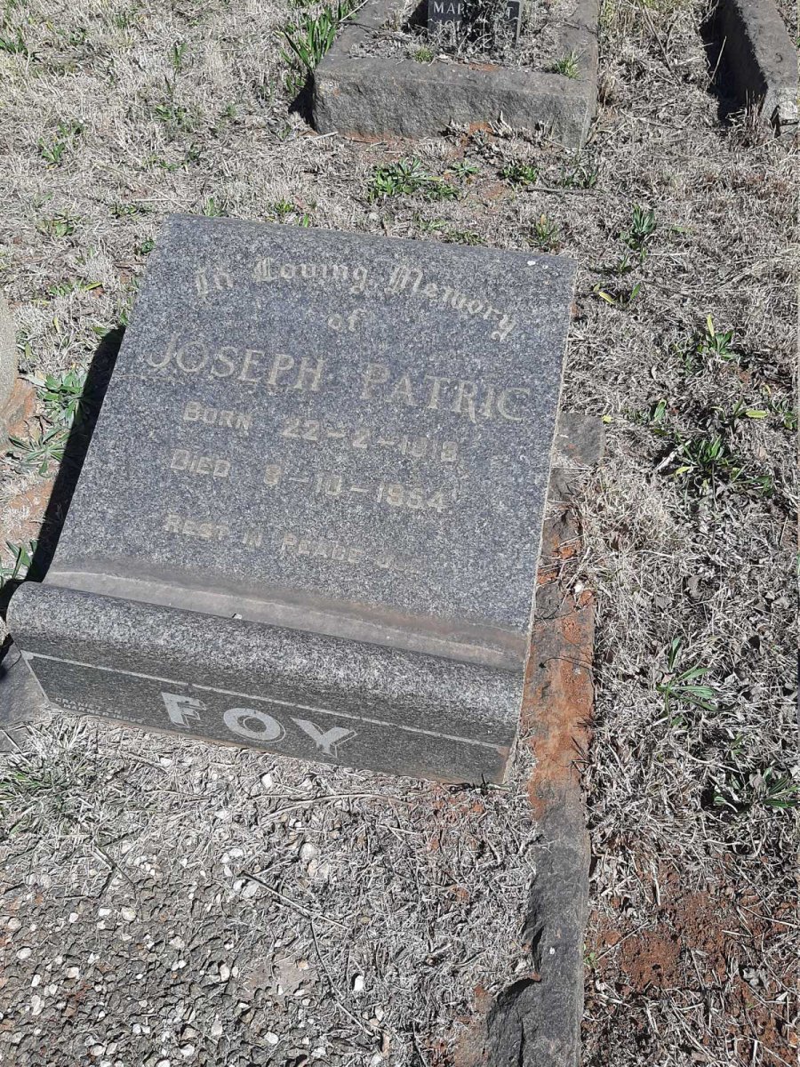 FOY Joseph Patric 1913-1954