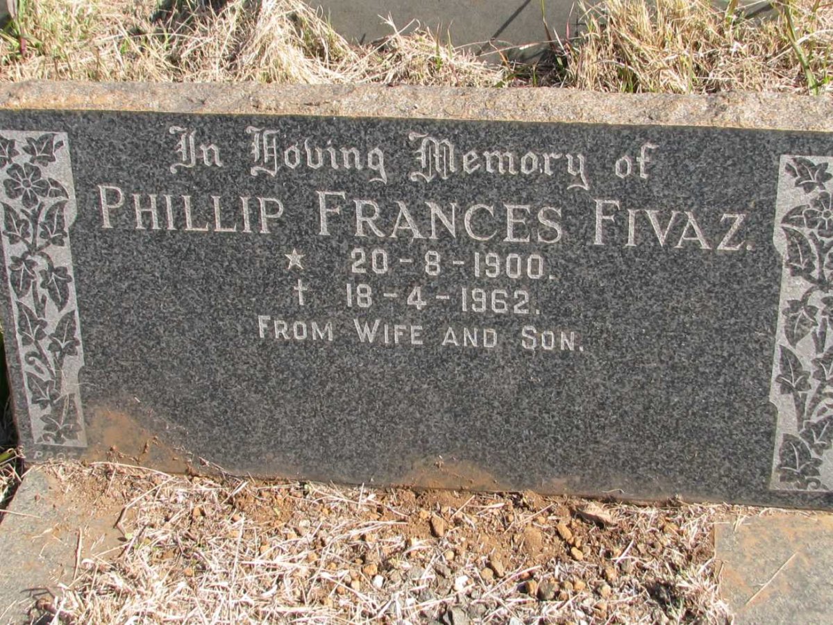 FIVAZ Phillip Frances 1900-1962