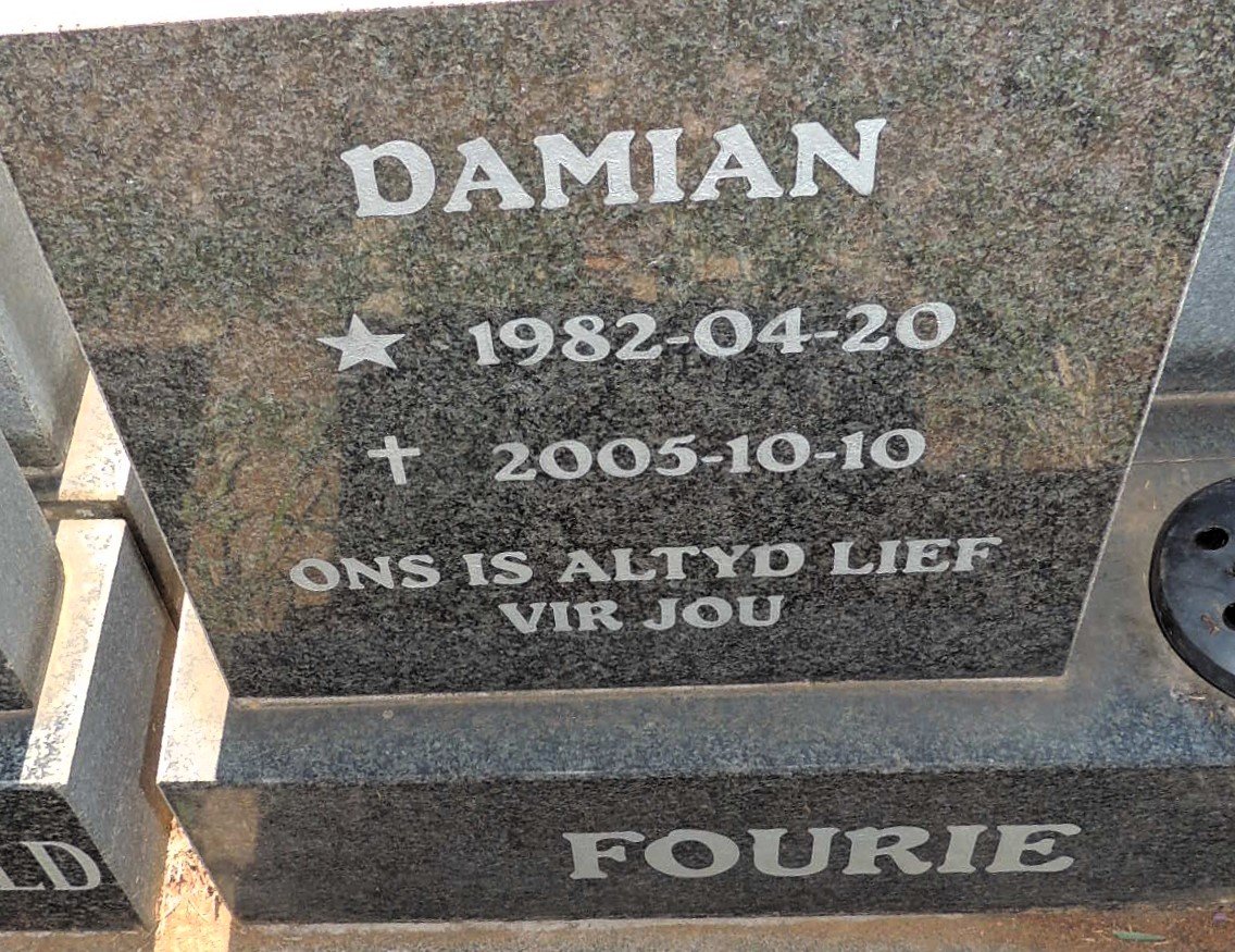FOURIE Damian 1982-2005