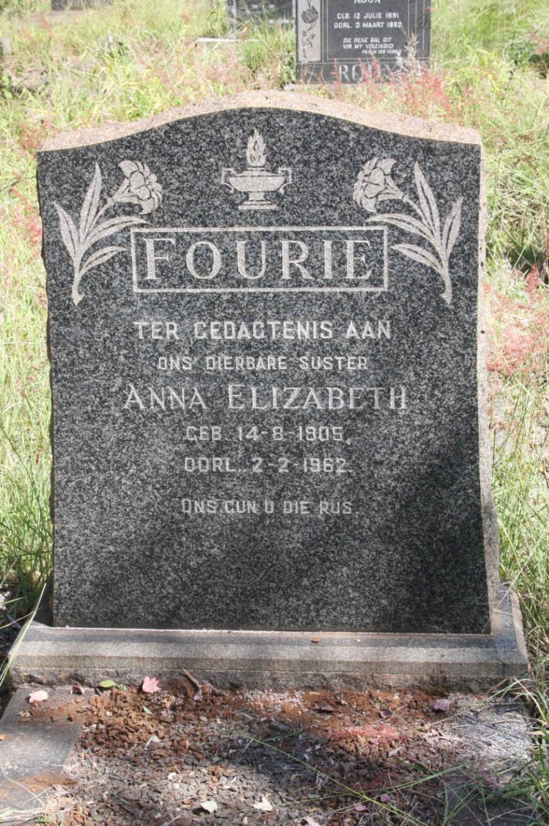 FOURIE Anna Elizabeth 1905-1962