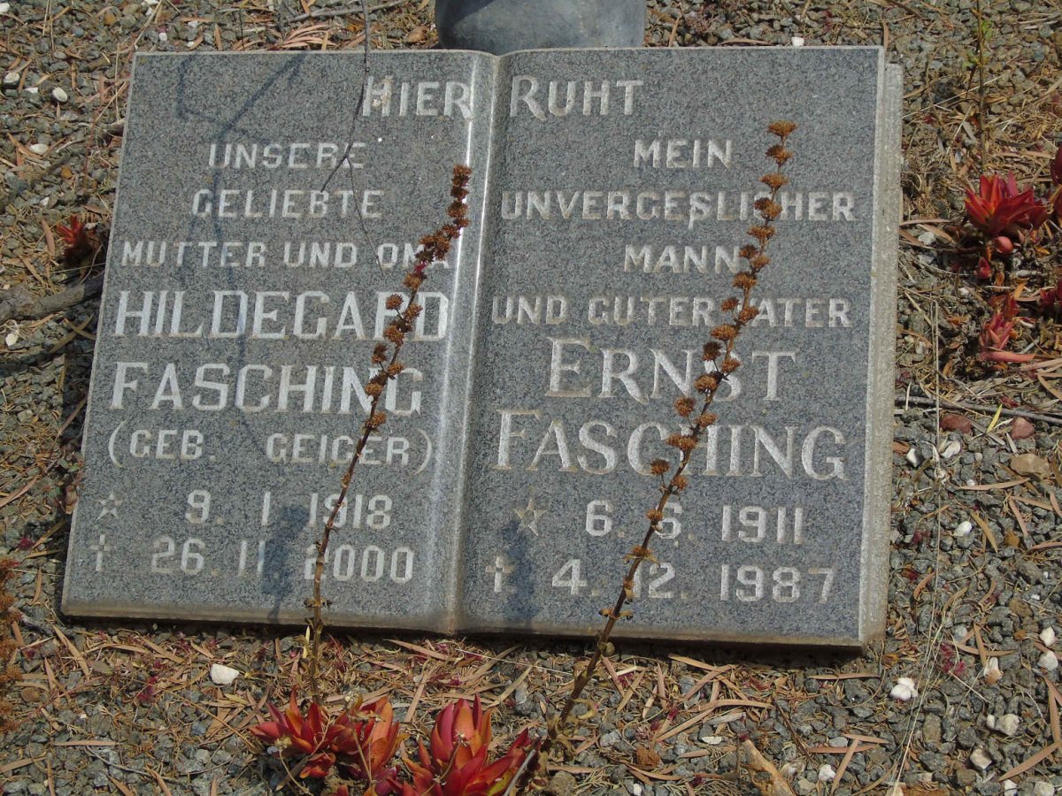 FASCHING Ernst 1911-1987 &amp; Hildegard GEIGER 1918-2000