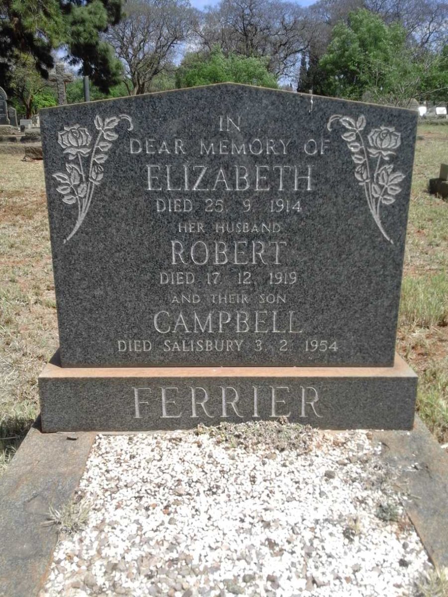 FERRIER Robert -1919 &amp; Elizabeth -1914 :: FERRIER Campbell -1954