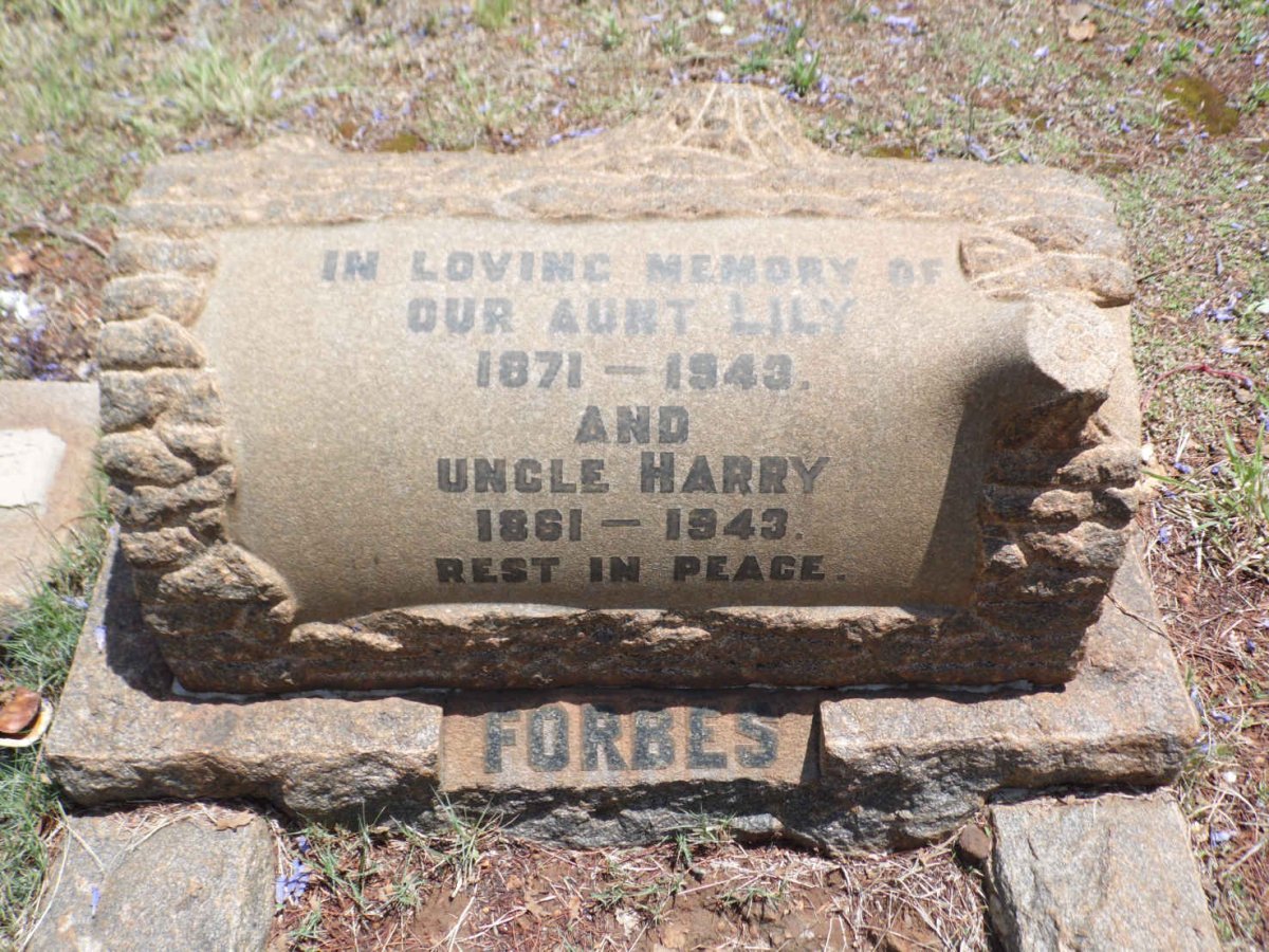 FORBES Harry 1861-1943 &amp; Lily 1871-1943