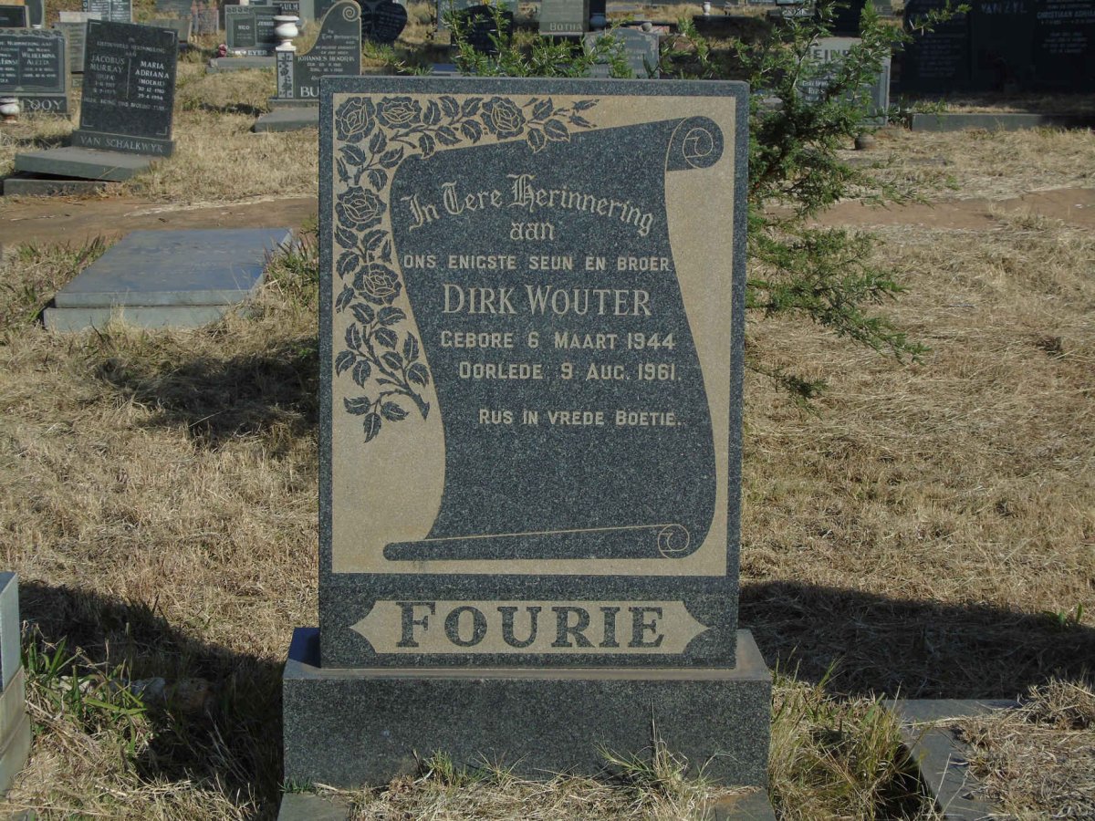 FOURIE Dirk Wouter 1944-1961