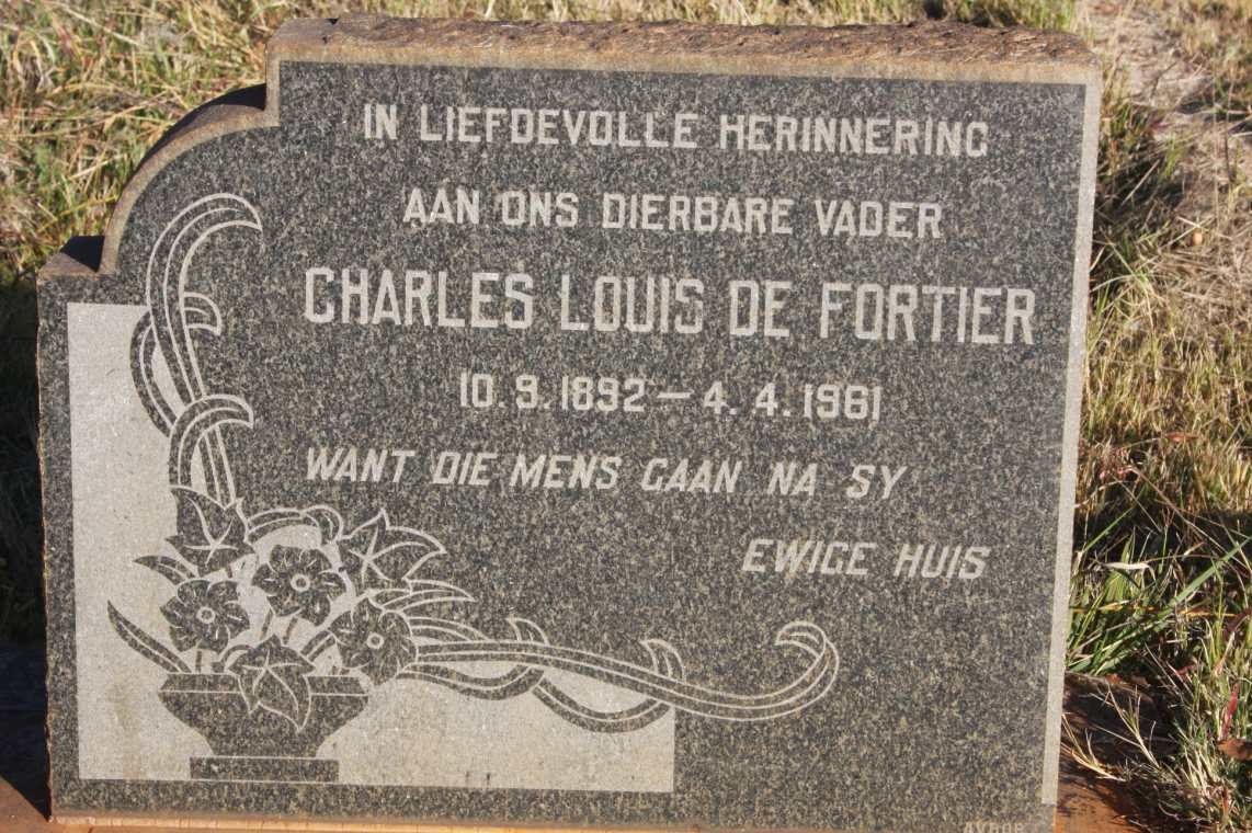 FORTIER Charles Louis, de 1892-1961