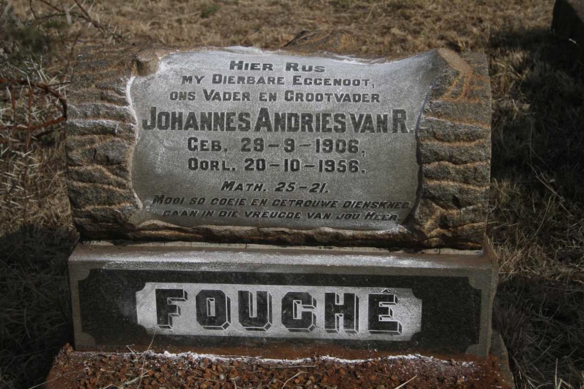FOUCHE Johannes Andries van R. 1906-1956