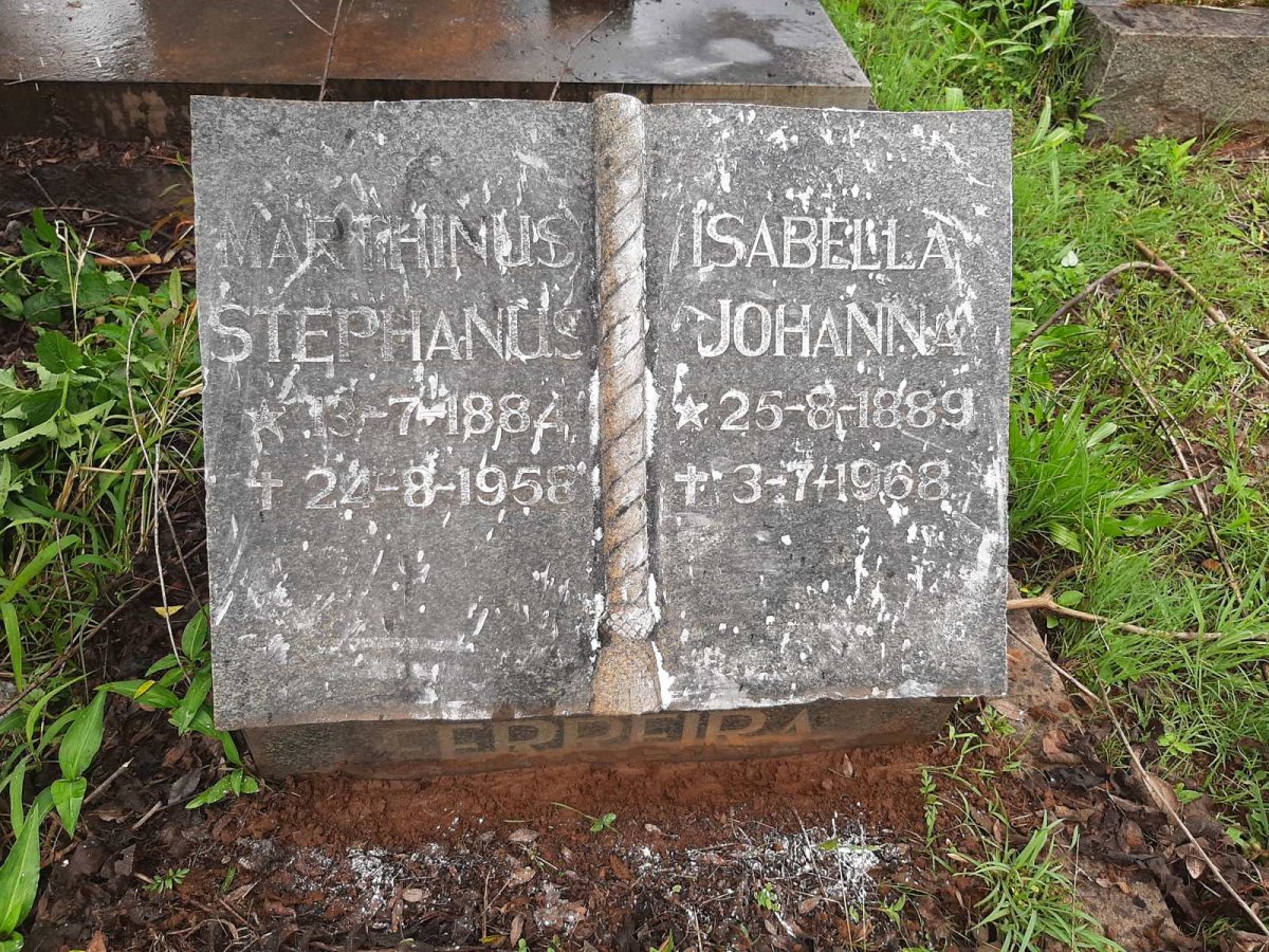 FERREIRA Marthinus Stephanus 1884-1958 &amp; Isabella Johanna 1889-1968