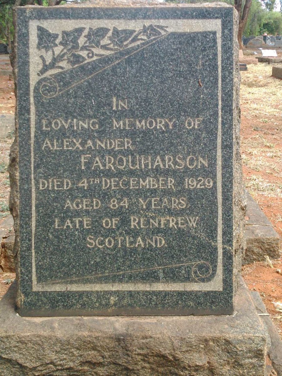 FARQUHARSON Alexander -1929