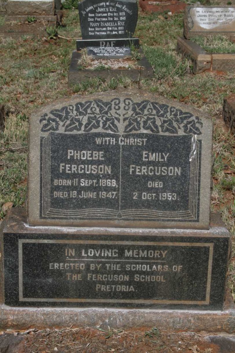 FERGUSON Phoebe 1868-1947 :: FERGUSON Emily -1953