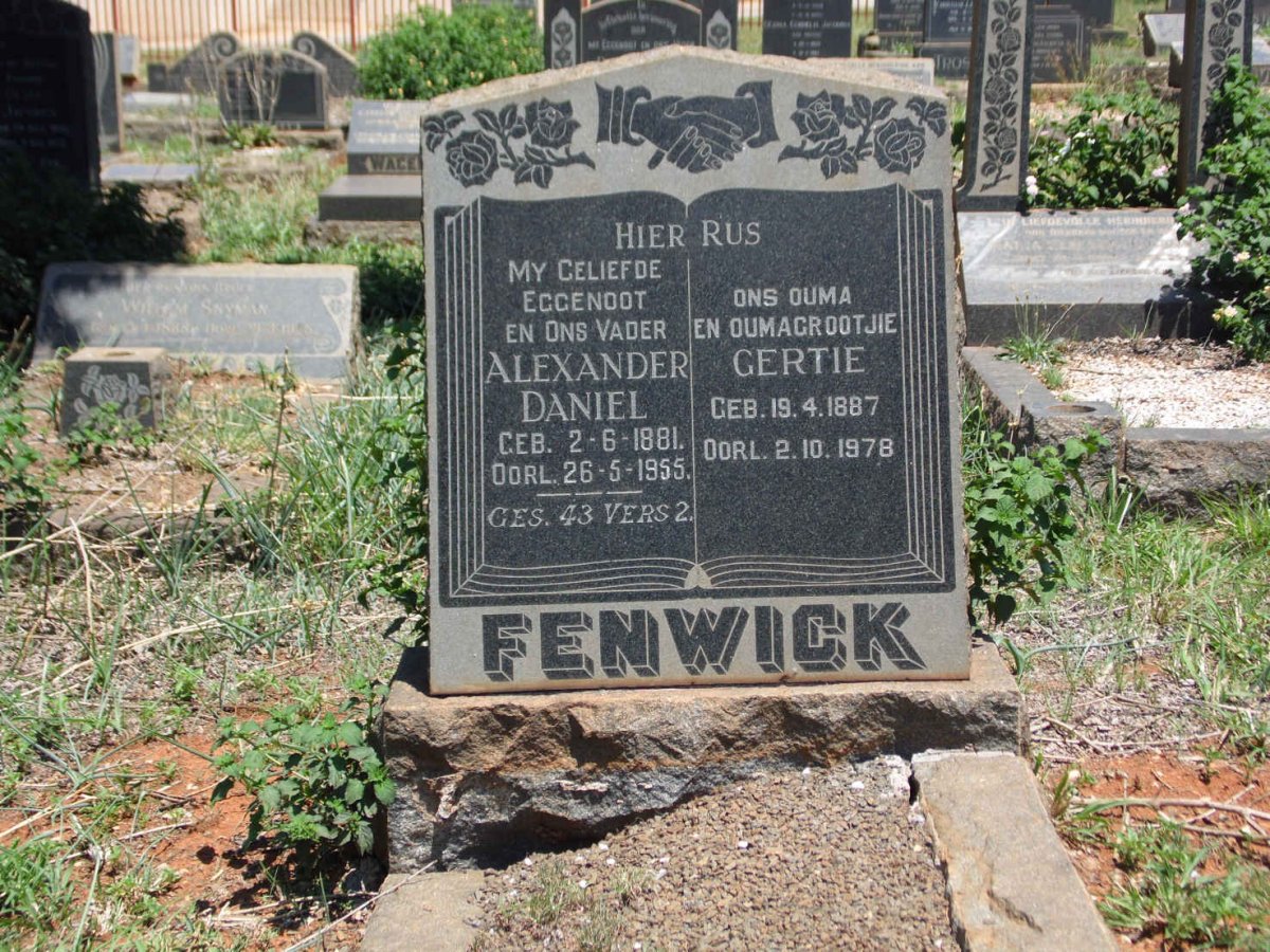 FENWICK Alexander Daniel 1881-1955 &amp; Gertie 1887-1978