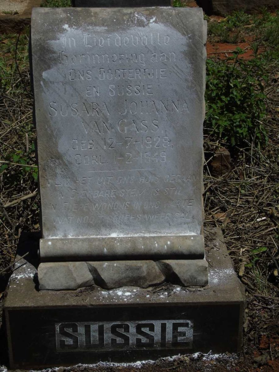 GASS Susara Johanna, van 1929-1949