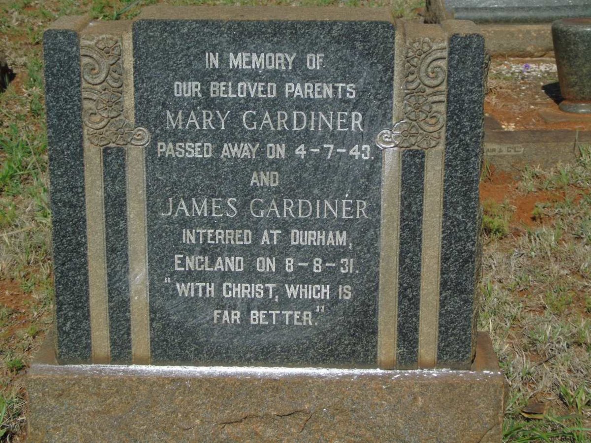 GARDINER James -1931 & Mary -1943