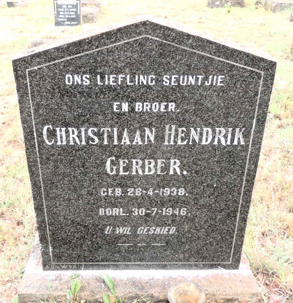 GERBER Christiaan Hendrik 1938-1946