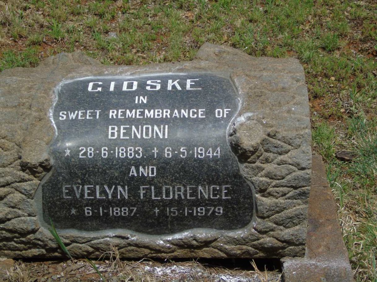 GIDSKE Benoni 1883-1944 & Evelyn Florence 1887-1979
