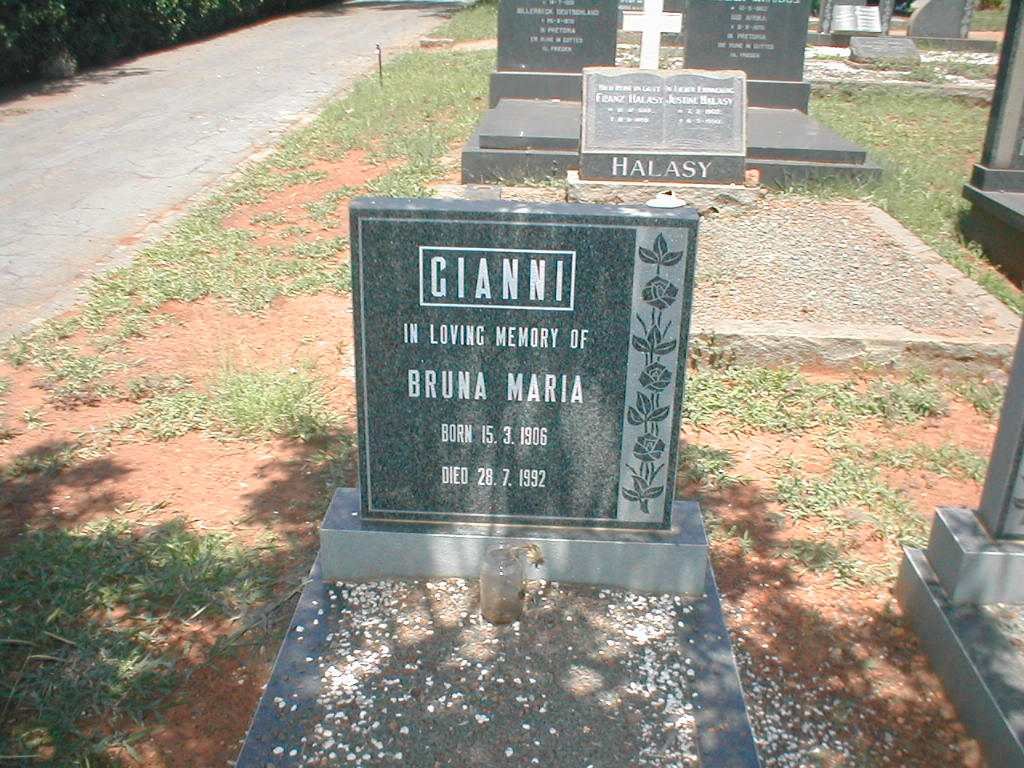 GIANNI Bruna Maria 1906-1992