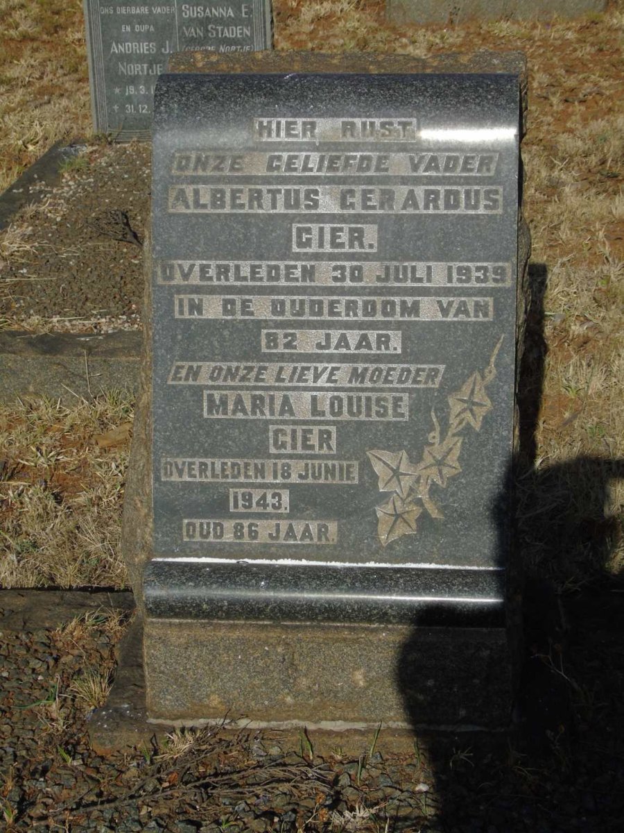 GIER Albertus Gerardus -1939 & Maria Louise -1943