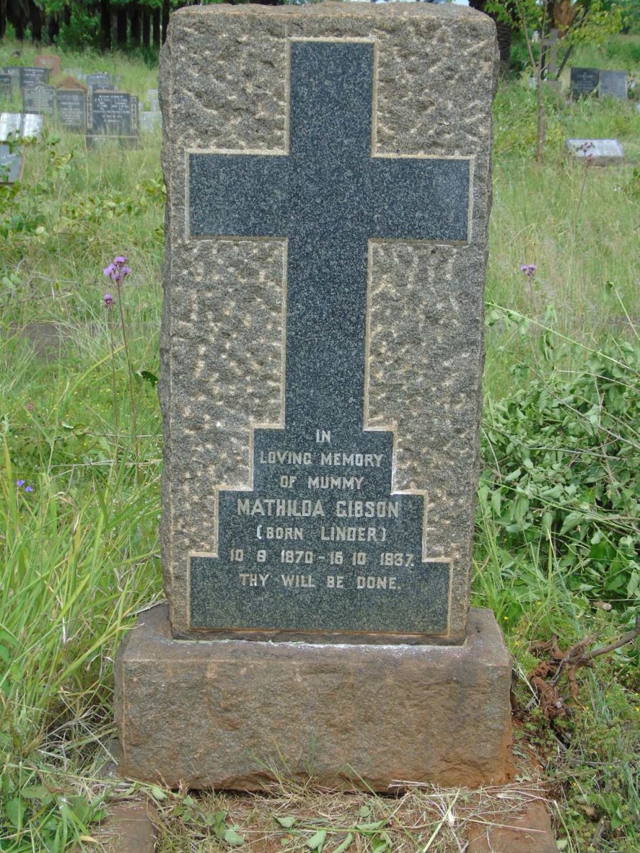 GIBSON Mathilda nee LINDER 1870-1937