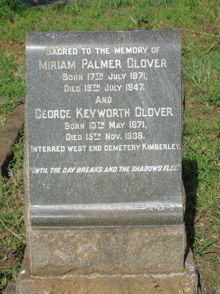 GLOVER George Keyworth 1871-1938 & Miriam Palmer 1871-1947