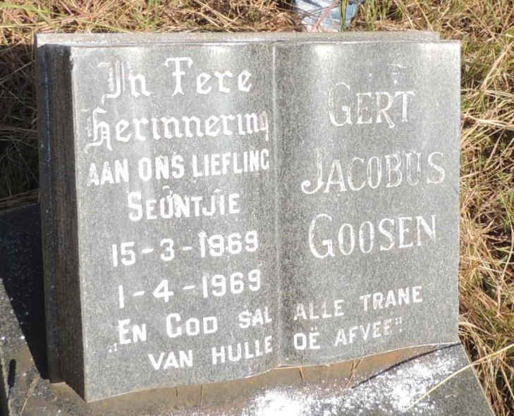 GOOSEN Gert Jacobus 1969-1969