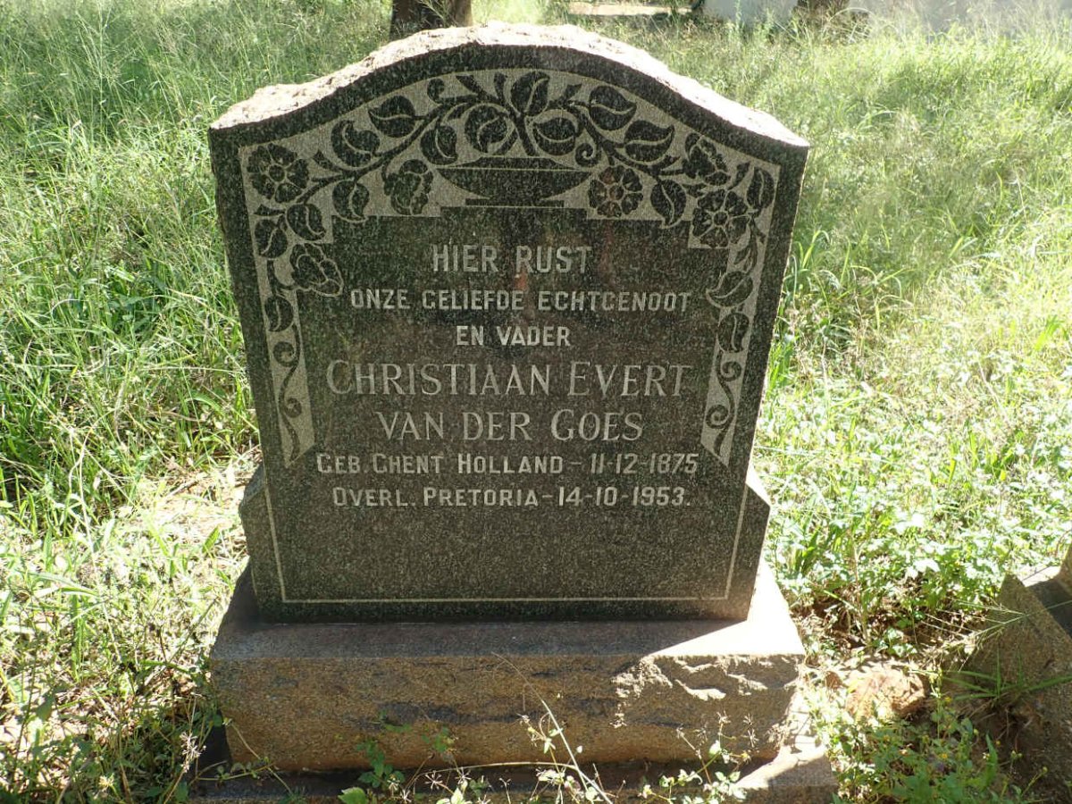 GOES Christiaan Evert, van der 1875-1953 