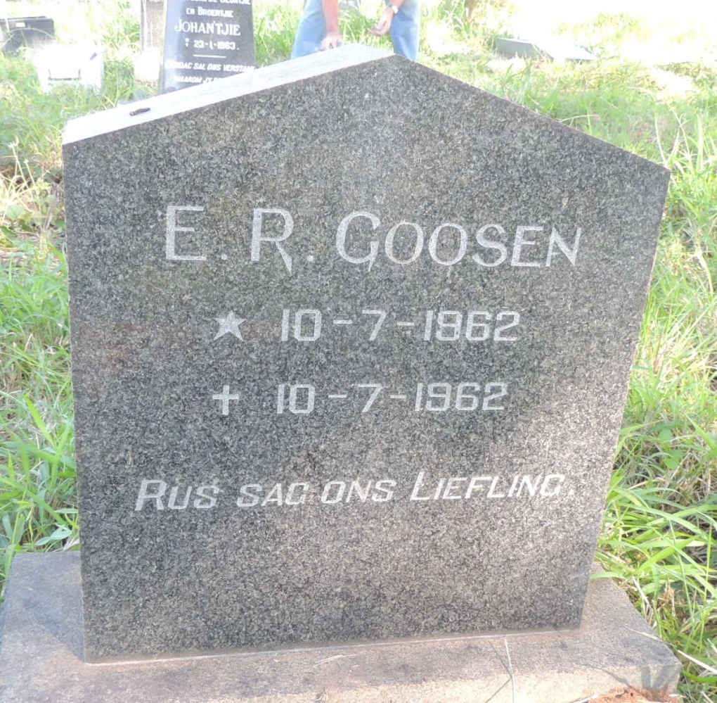 GOOSEN E.R. 1962-1962