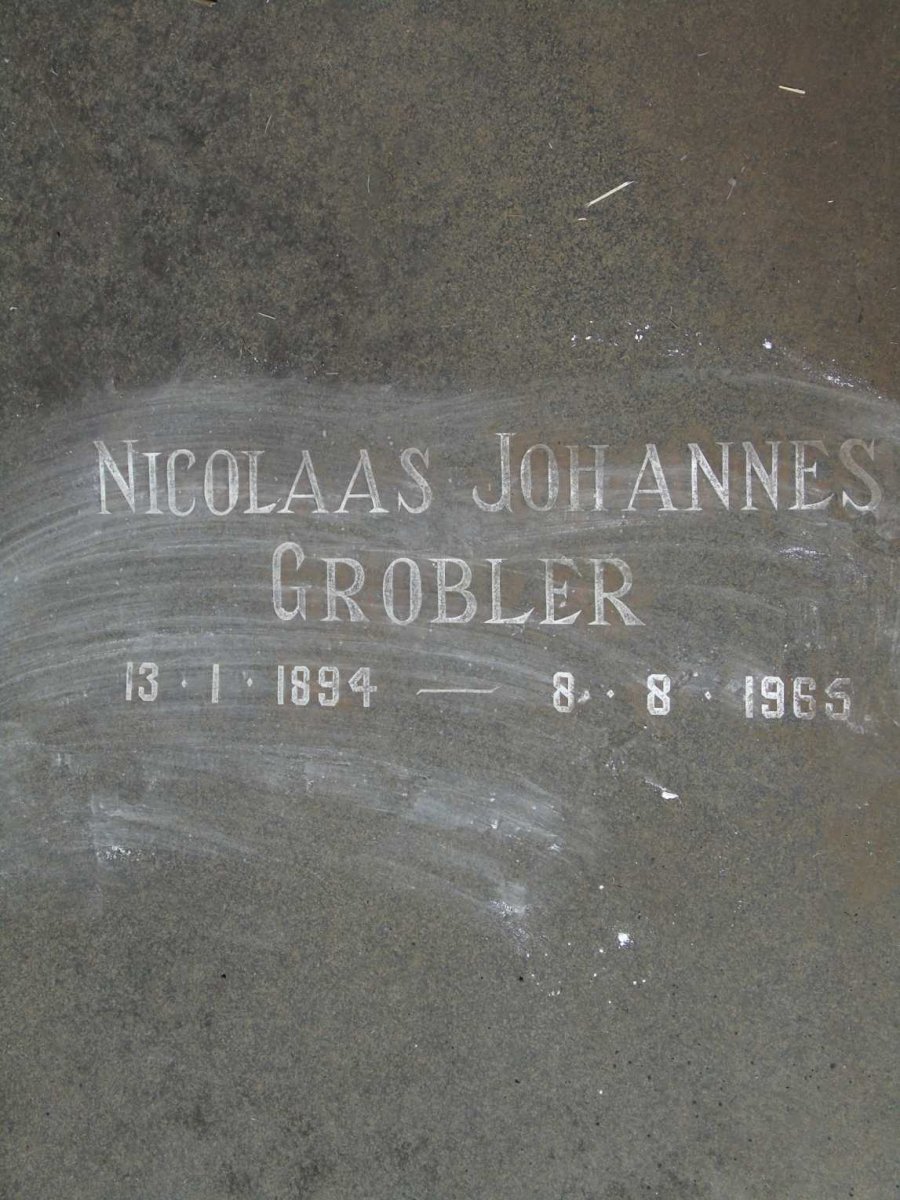 GROBLER Nicolaas Johannes 1894-1965