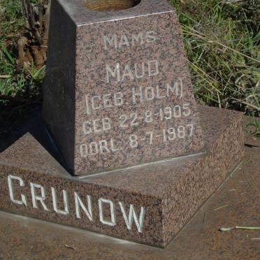GRUNOW Maud nee HOLM 1905-1987