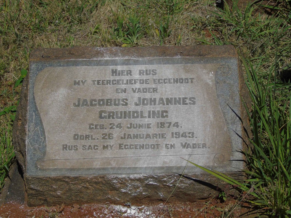 GRUNDLING Jacobus Johannes 1874-1943
