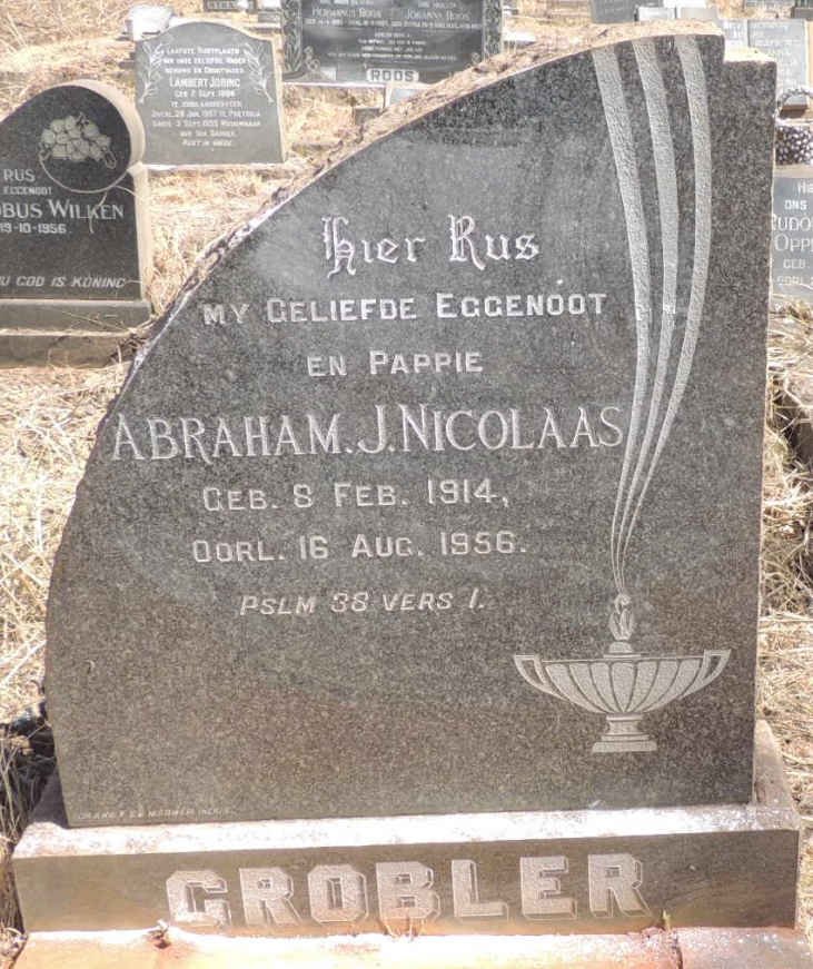 GROBLER Abraham J. Nicolaas 1914-1956