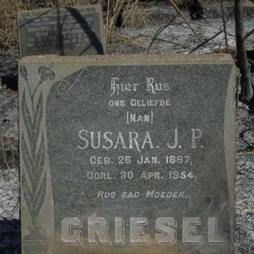 GRIESEL Susara J.P. 1897-1954