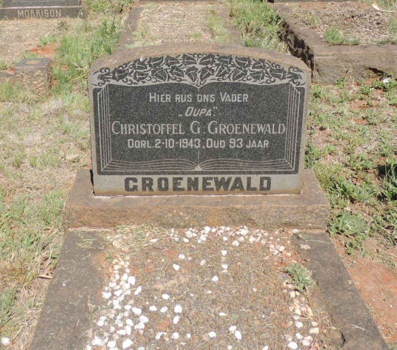 GROENEWALD Christoffel G. -1943