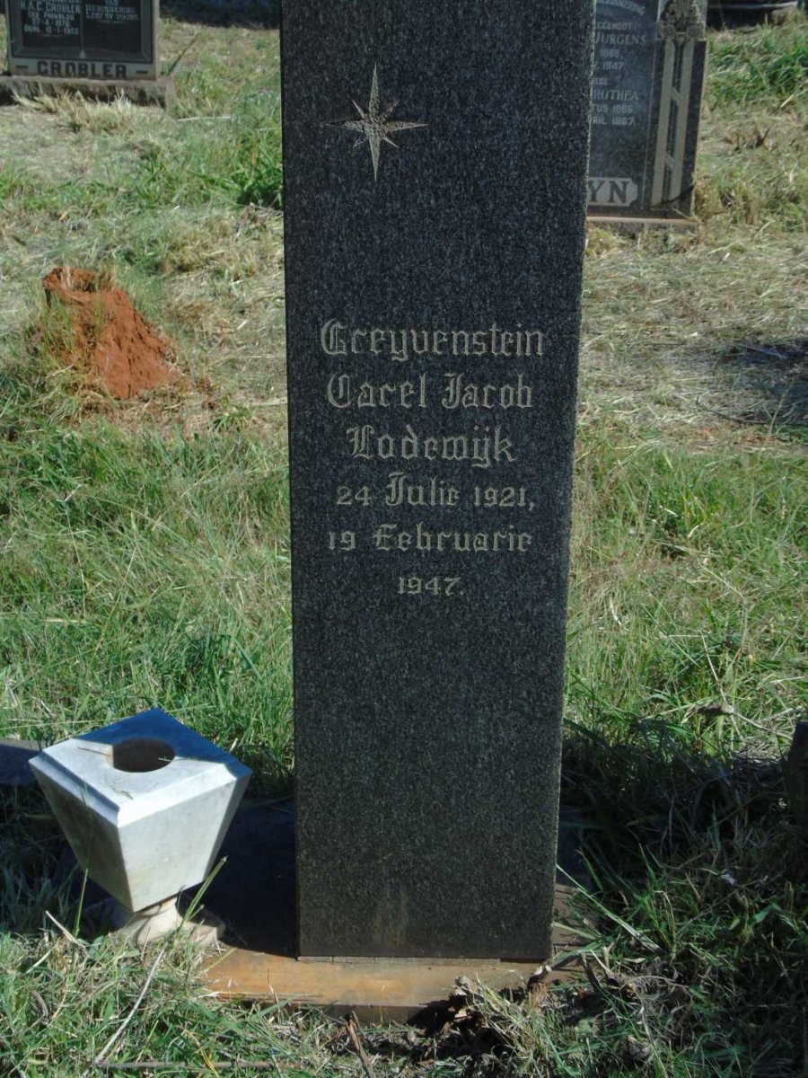 GREYVENSTEIN Carel Jacob Lodewyk 1921-1947