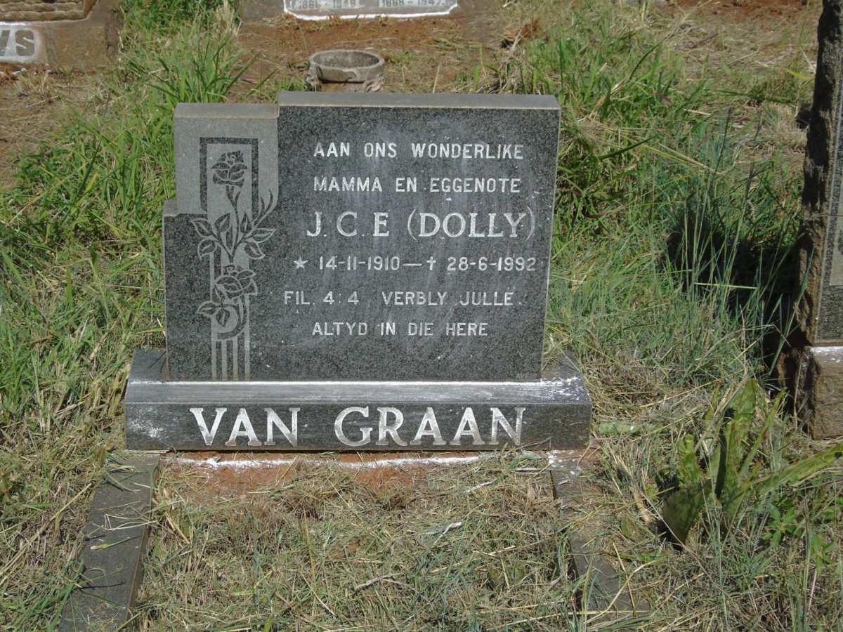 GRAAN J.C.E., van 1910-1992
