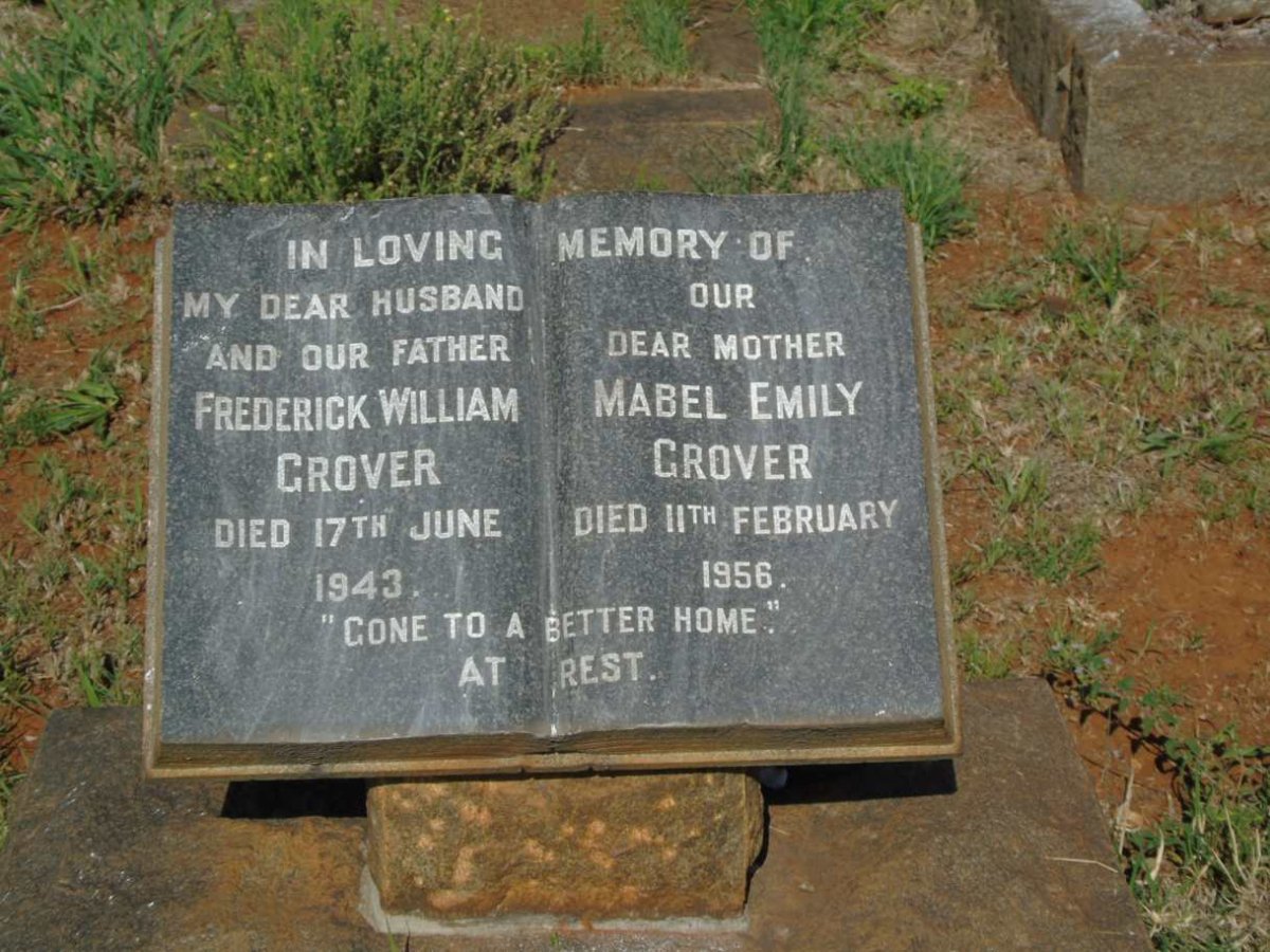 GROVER Frederick William -1943 & Mabel Emily -1956