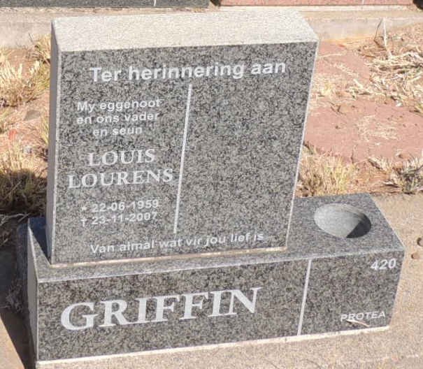 GRIFFIN Louis Lourens 1959-2007