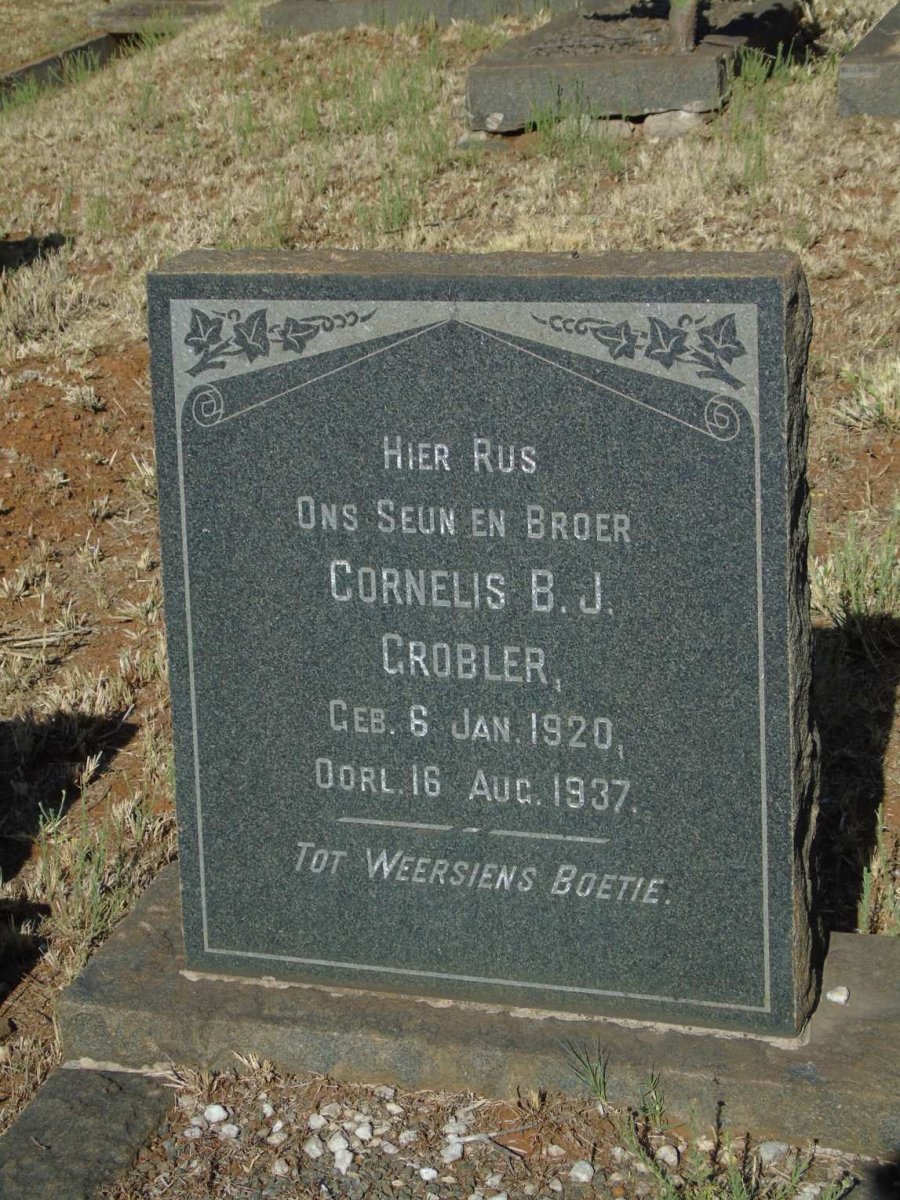 GROBLER Cornelis B.J. 1920-1937