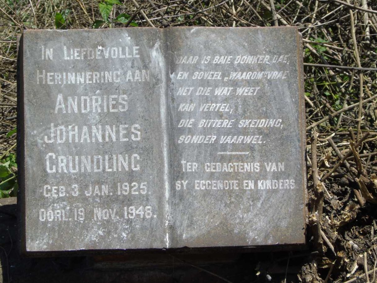 GRUNDLING Andries Johannes 1925-1948