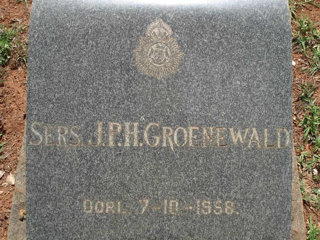 GROENEWALD J.P.H. -1958