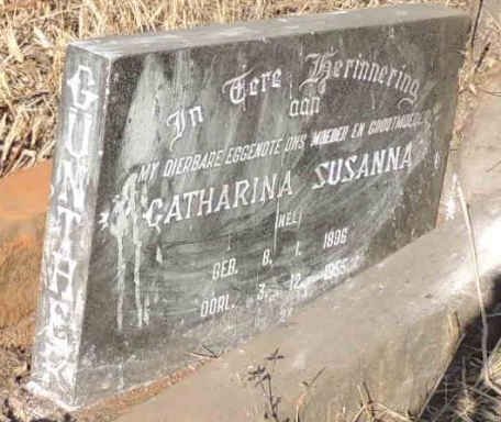 GUNTHER Catharina Susanna nee NEL 1896-1955