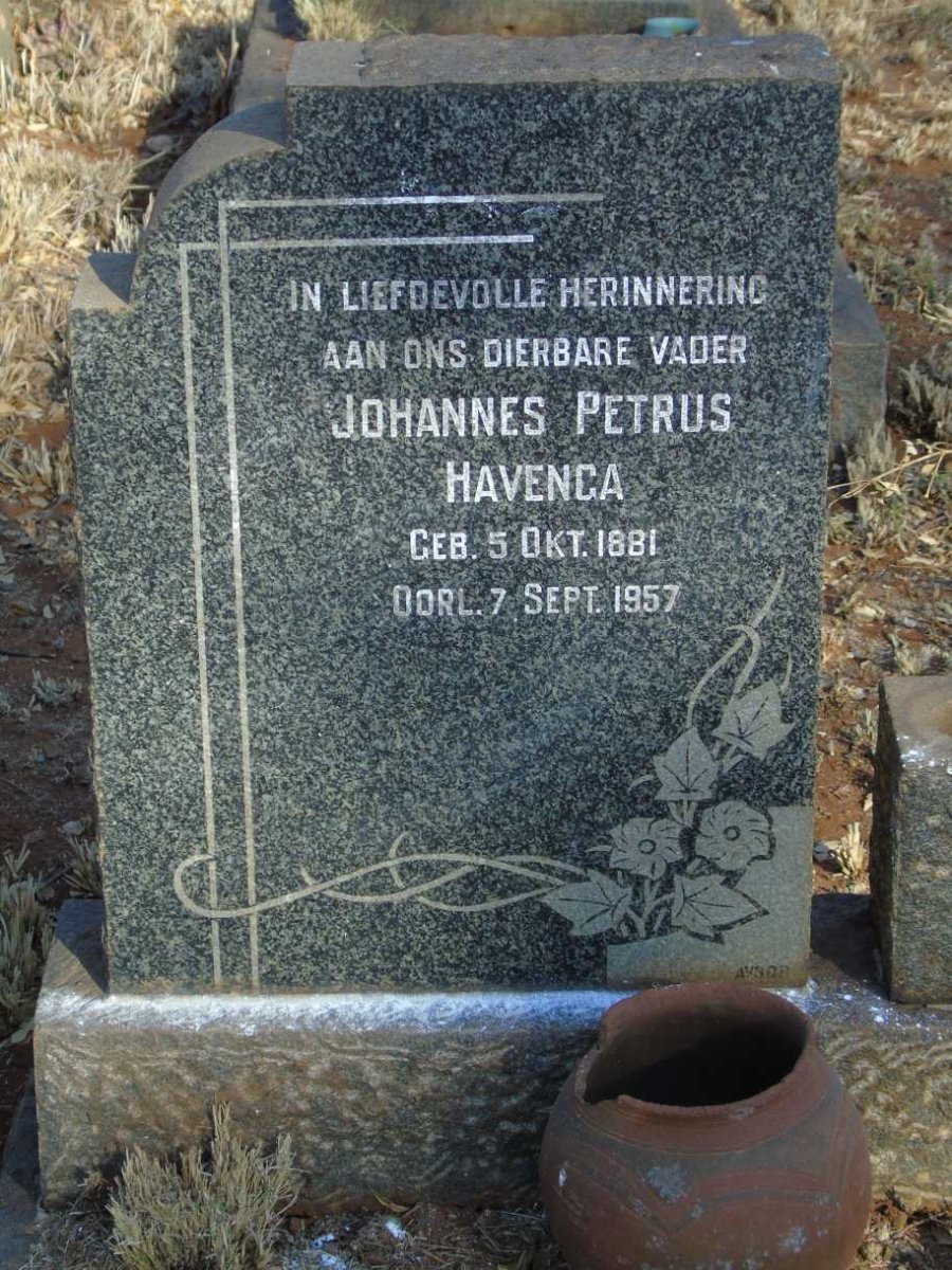 HAVENGA Johannes Petrus 1881-1957