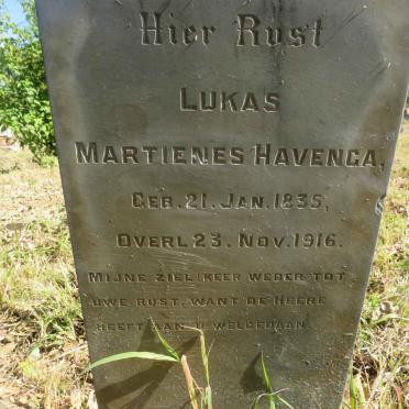 HAVENGA Lukas Martienes 1835-1916