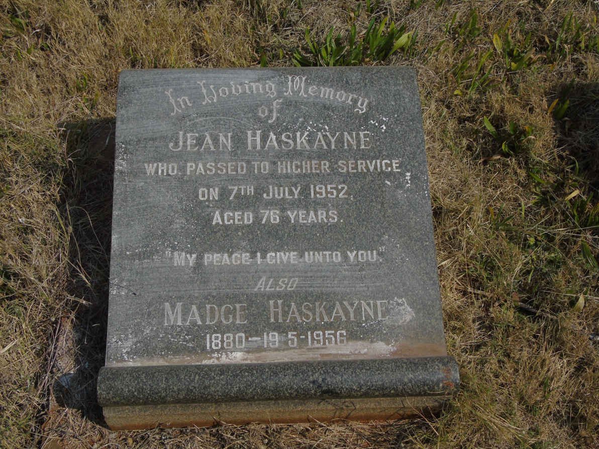 HASKAYNE Jean -1952 :: HASKAYNE Madge 1880-1956
