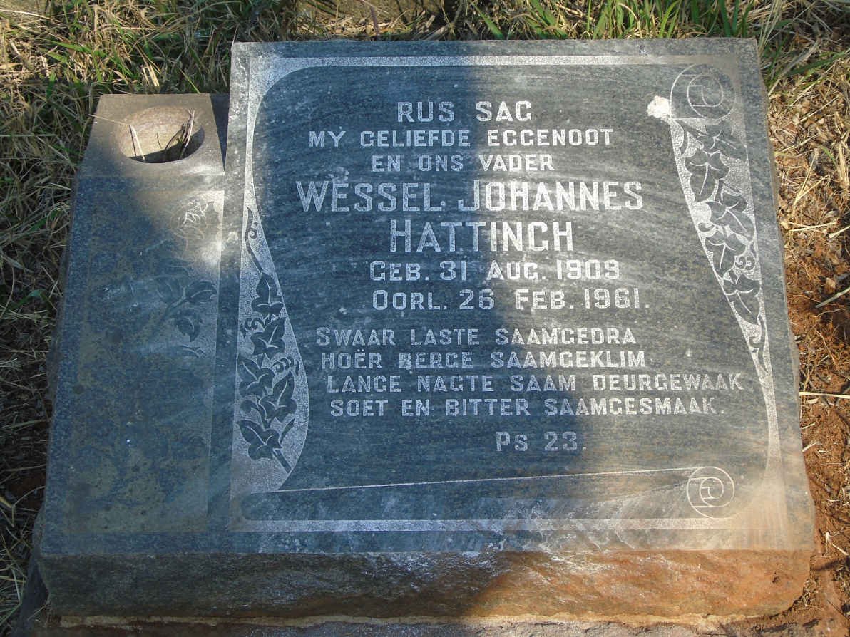 HATTINGH Wessel Johannes 1909-1961
