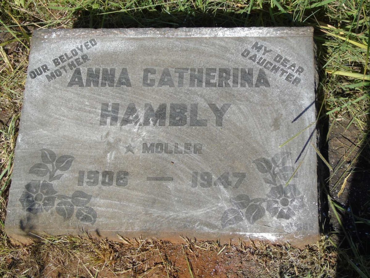 HAMBLY Anna Catherina nee MOLLER 1906-1947
