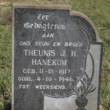 HANEKOM Theunis J.H. 1917-1946
