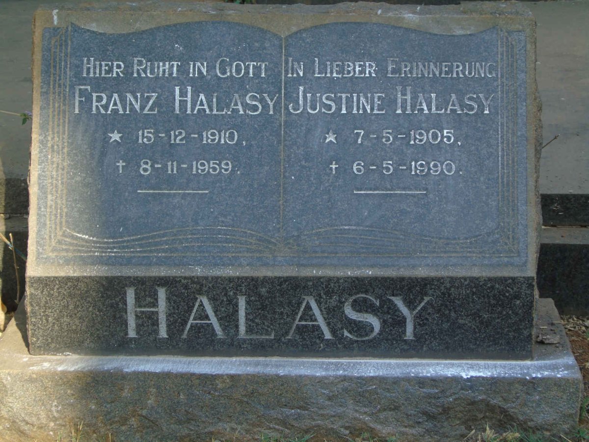 HALASY Franz 1910-1959 &amp; Justine 1905-1990