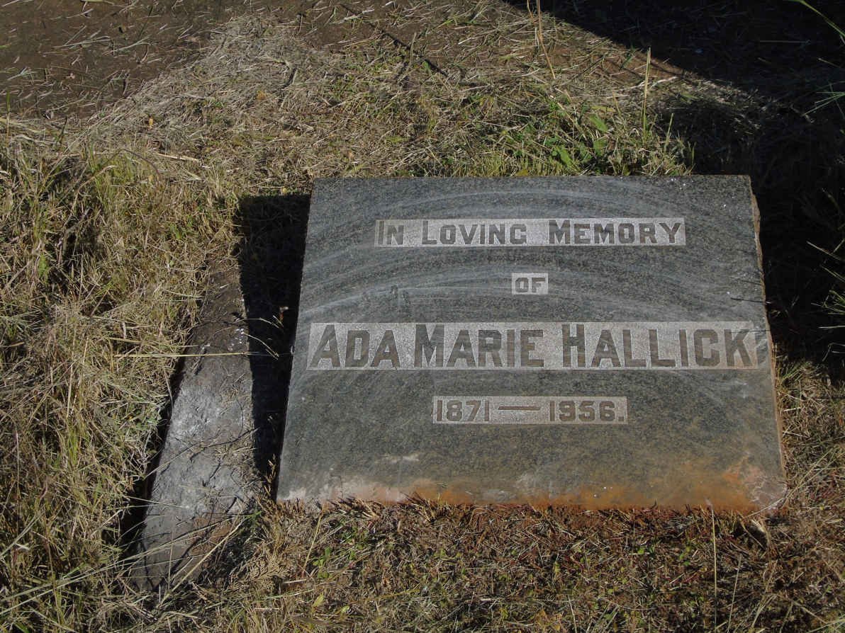 HALLICK Ada Marie 1871-1956