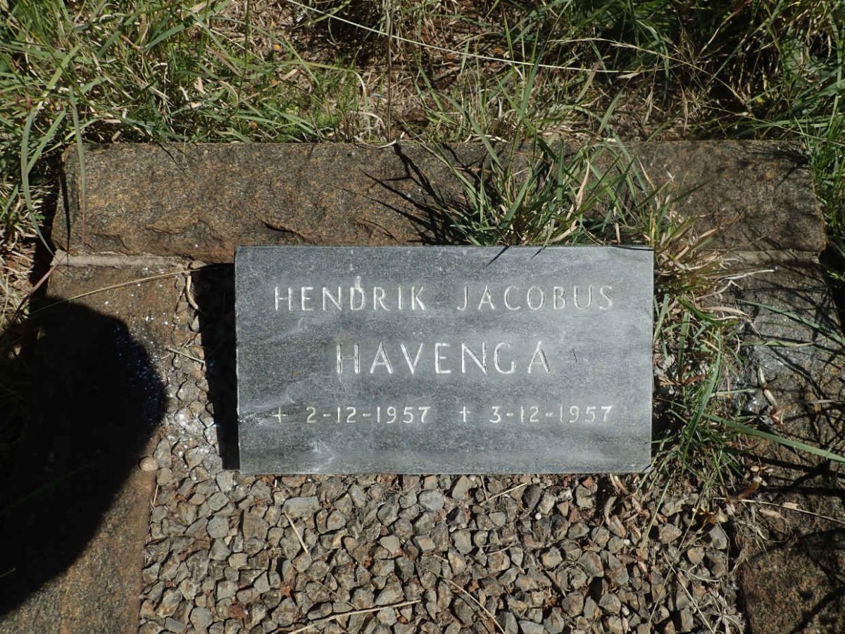 HAVENGA Hendrik Jacobus 1957-1957